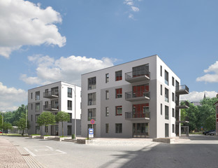 MFH Doppelblock  in Strassenszene
