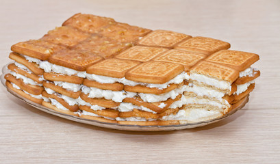 Cake out of biscuits and cottage cheese