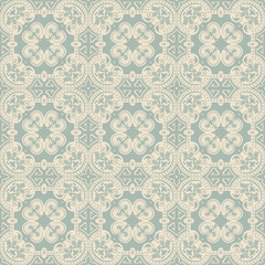 Elegant antique background image of spiral round cross dot kaleidoscope pattern.
