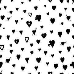 pattern with valentine hearts