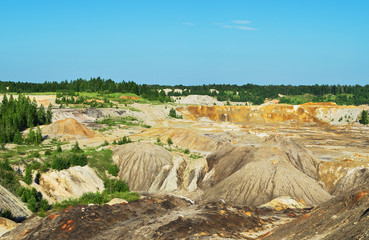 Abandoned deposits of refractory clays