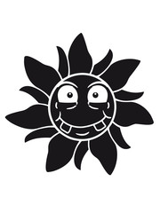 black funny sweet sunbeam grin comic cartoon face cheeky design
