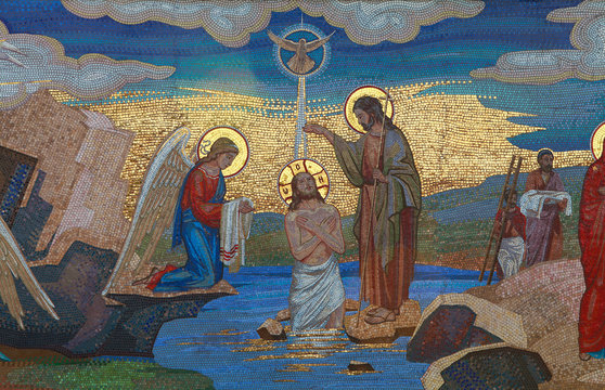 Religion. Mosaic of Saints. Orthodox church in Kirowograd Ukraine