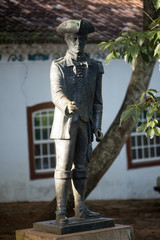 Tiradentes, BRAZIL - january 04, 2016:  Statue of Joaquim JosŽ da Silva Xavier (Tiradentes) (Unesco  World Heritage)