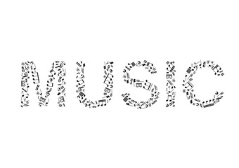 Word musicmusic made of music signs