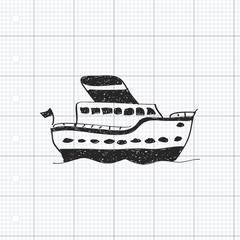 Simple doodle of a ship