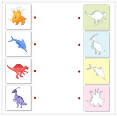 Set of parasaurolophus, styracosaurus, ichthyosaurus and spinosa