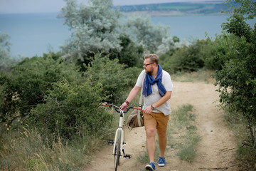 young man on a bicycle