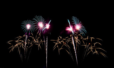 Beautiful Fireworks, Fireworks light up the sky,New Year celebration fireworks