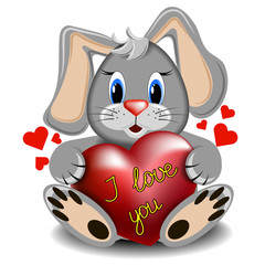 Love Bunny with heart