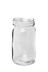 Empty glass jar