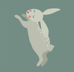 Easter bunny cute vector style