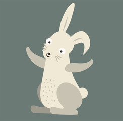Easter bunny cute vector style