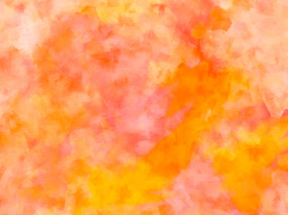 Obraz na płótnie Canvas Orange Yellow Red Watercolor Paper Texture Background