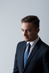 Young businessman in suit