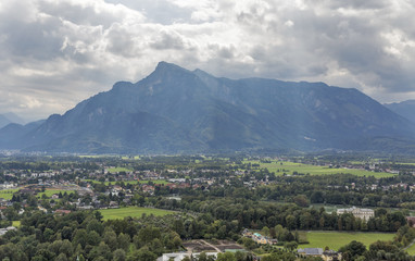 Fototapeta na wymiar Salzburg suburb cityscape