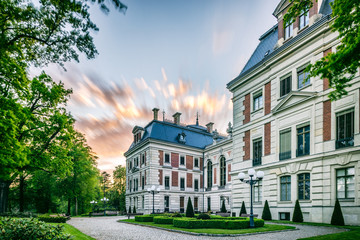 Classical-style palace in the city of Pszczyna