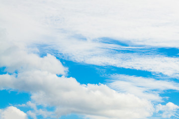 Blue sky with clouds.