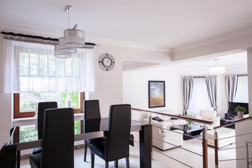 Dining table in elegant interior