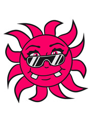 pink girl woman sunglasses female face comic funny sun