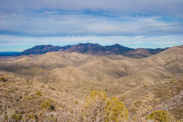 Fototapeta premium Arizona-The Granite Mountain Wilderness near Prescott is an area of beautiful mountain peaks and lush desert.