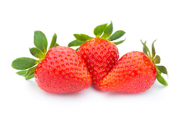 Strawberry on the white background.