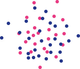 Confetti background blue and pink