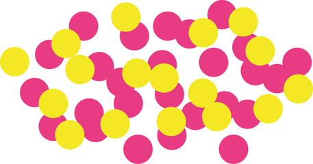 XXL Confetti yellow and pink