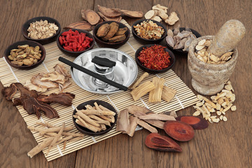 Moxa Sticks and Chinese Herbs