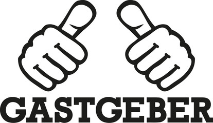 Host german word with thumbs