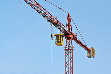 Construction crane closeup