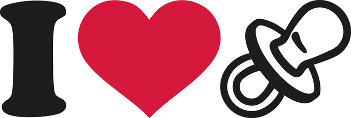 I love pacifier icon