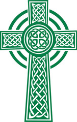 Green celtic cross with details - 100147138