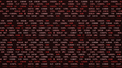 finance or stock market background with digits, arrows and percents 