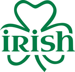 Clover with irish word