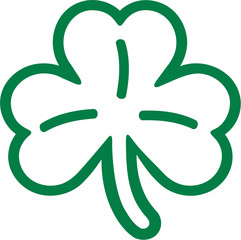 Handdrawn shamrock contur