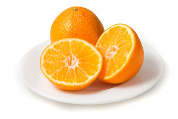 Mandarin and two halves