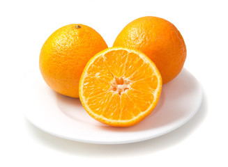 Two mandarin and half