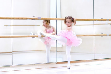 Little ballerina at ballet class © famveldman