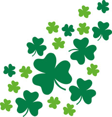 Irish shamrock leaves for St. Patrick's Day background - obrazy, fototapety, plakaty