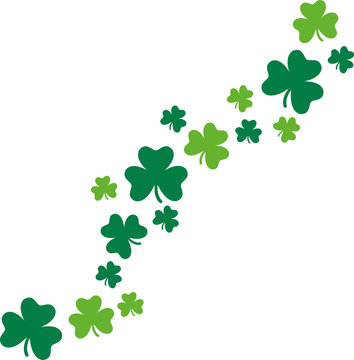 Happy St. Patrick's Day card background clovers