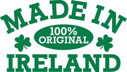 Funny irish kids saying - Made in ireland 100% original - obrazy, fototapety, plakaty