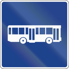 Road sign used in Spain - Lane reserved for buses