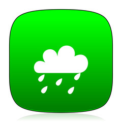 rain green icon for web and mobile app