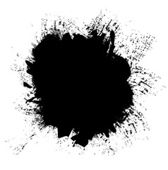 abstract black ink splash background, grunge paint brush