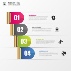 Abstract digital illustration. Infographic design template. Vector