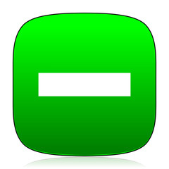 minus green icon for web and mobile app