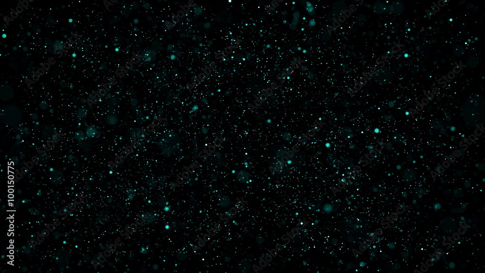 Poster abstract particle background with shallow depth of field at the top and bottom of the screen