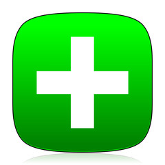 plus green icon for web and mobile app