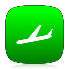 arrivals green icon for web and mobile app